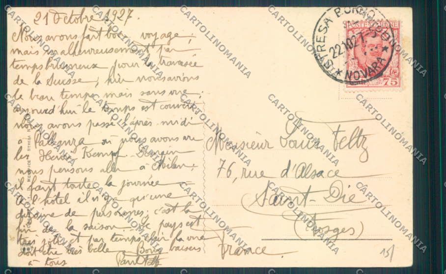 Verbania Stresa Carciano cartolina ZQ7174 – retro