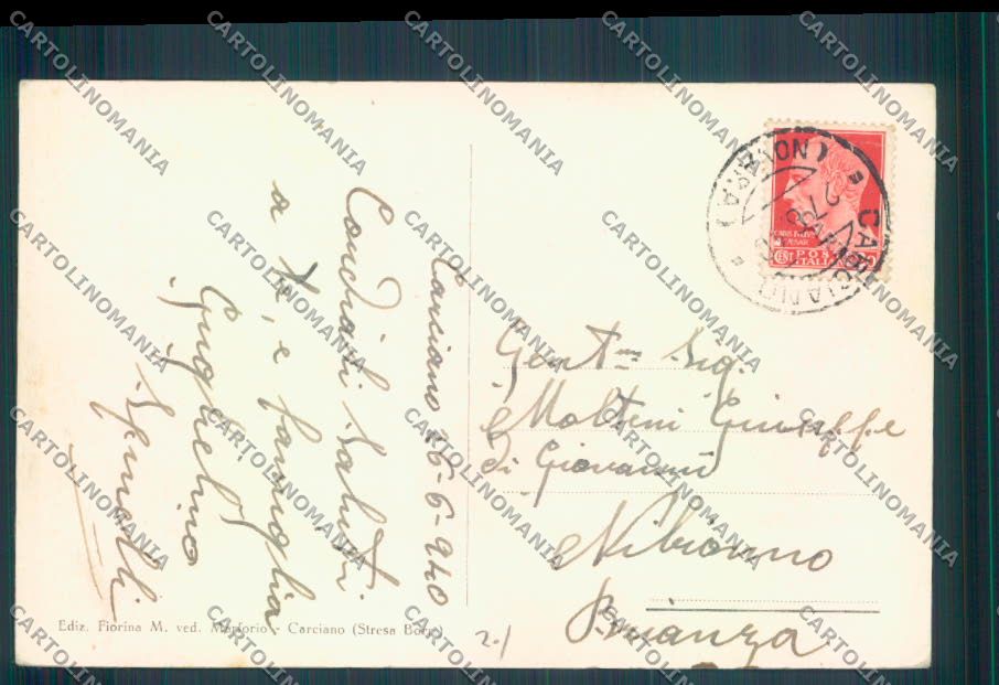 Verbania Stresa Carciano cartolina ZQ7175 – retro