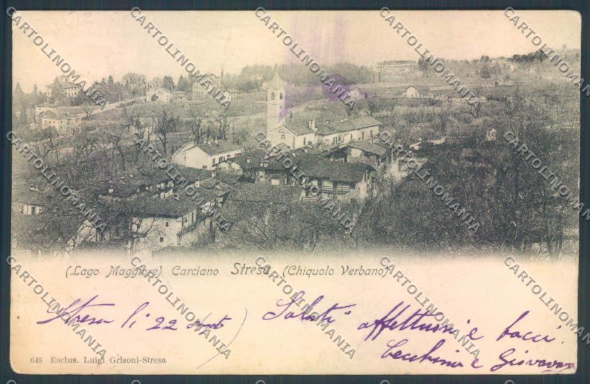 Verbania Stresa Carciano cartolina ZQ7176 – fronte