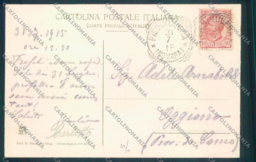 Verbania Piedimulera cartolina ZQ7180 – retro
