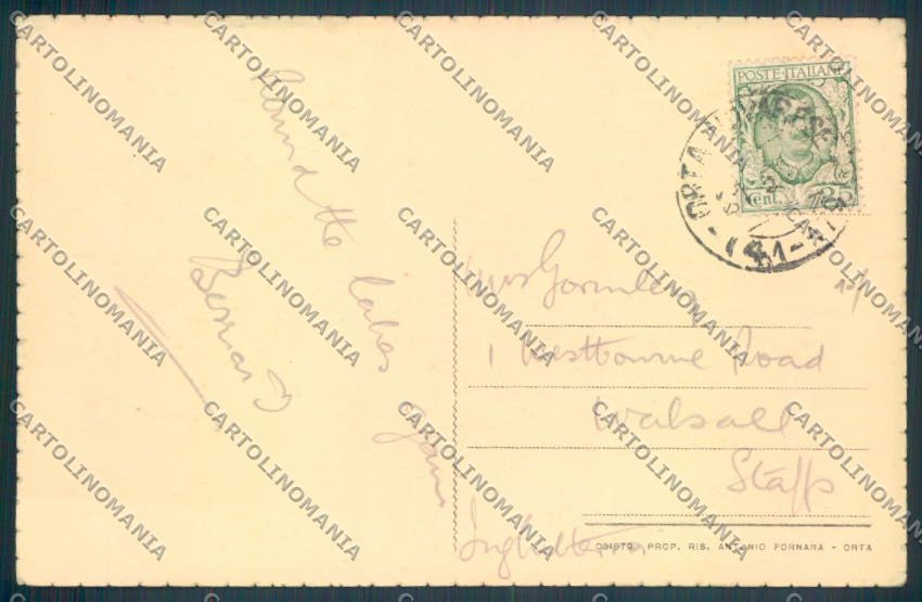 Verbania Orta Barca cartolina ZQ7188 – retro