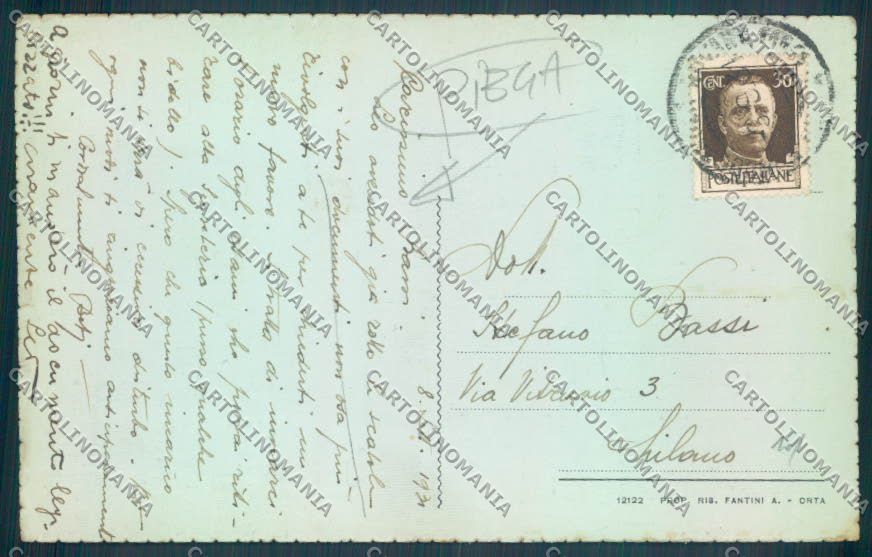 Verbania Orta PIEGA cartolina ZQ7198 – retro