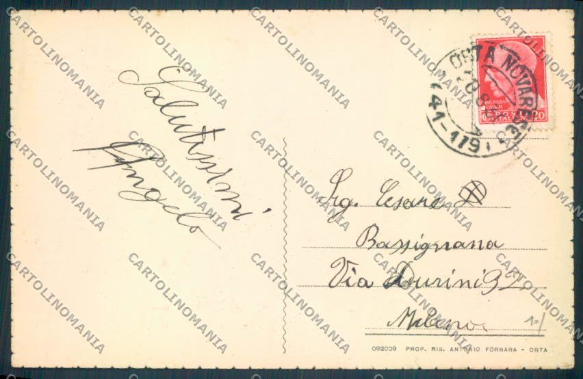 Verbania Orta cartolina ZQ7202 – retro