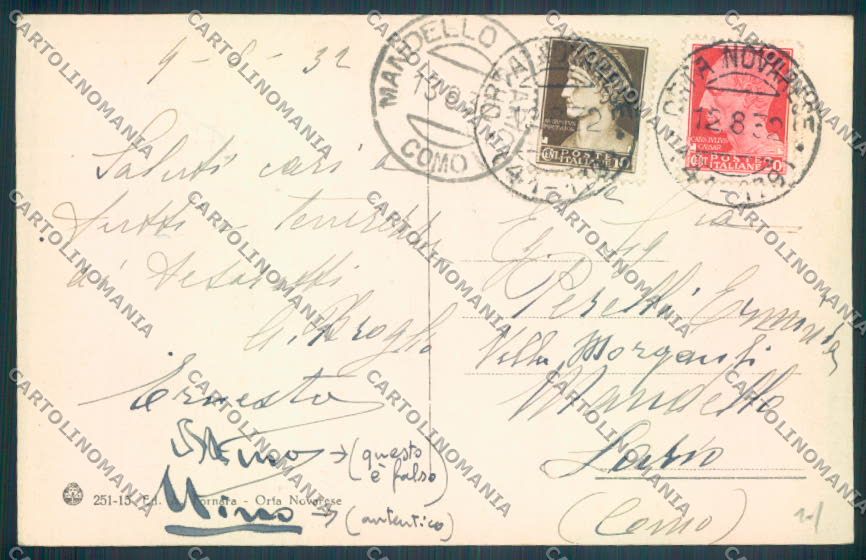 Verbania Orta Auto cartolina ZQ7215 – retro