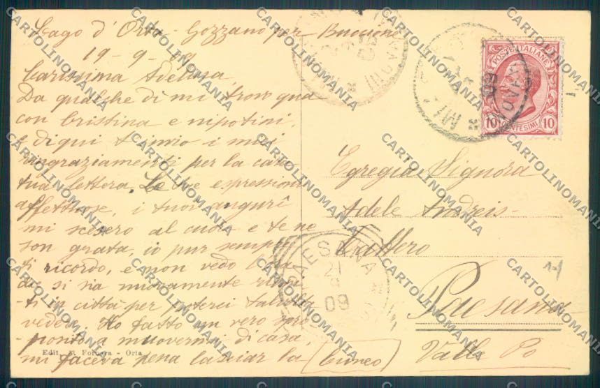 Verbania Orta cartolina ZQ7223 – retro