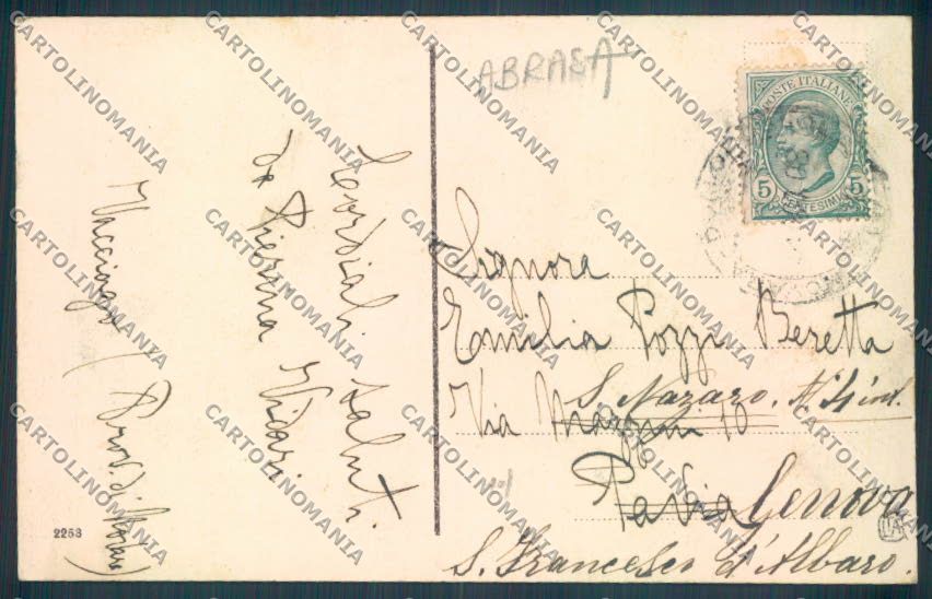 Verbania Orta Barca ABRASA cartolina ZQ7251 – retro