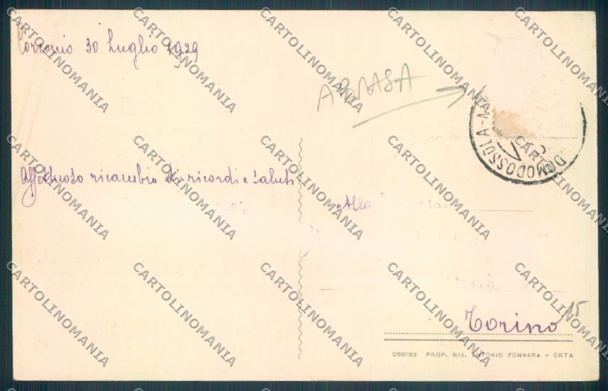 Verbania Orta ABRASA cartolina ZQ7263 – retro
