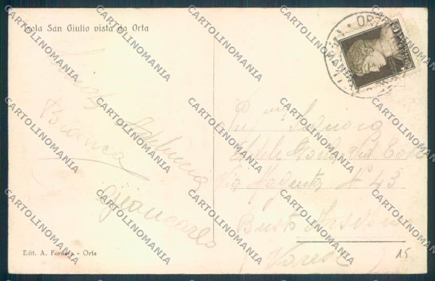 Verbania Orta Barca cartolina ZQ7290 – retro
