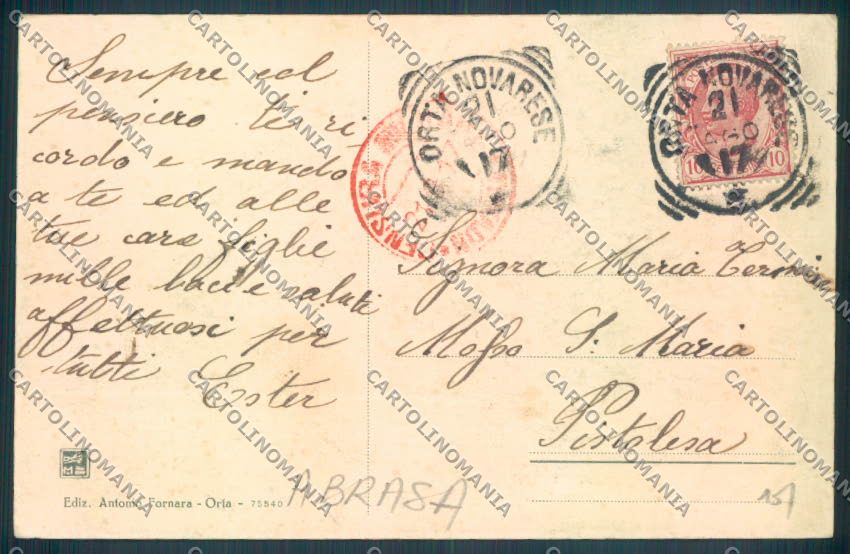 Verbania Orta ABRASA cartolina ZQ7301 – retro