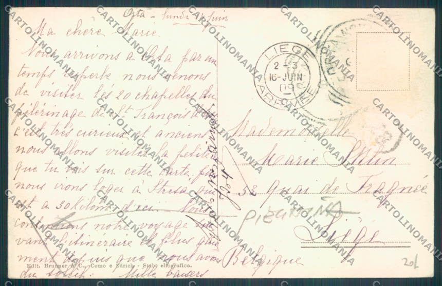 Verbania Orta Barca PIEGHINA cartolina ZQ7360 – retro