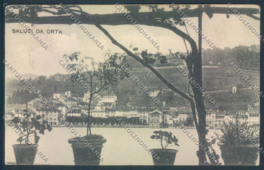 Verbania Orta ANGOLO SCOLLATO cartolina ZQ7362 – fronte