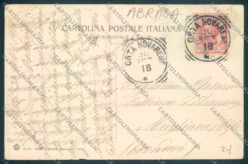 Verbania Orta ABRASA cartolina ZQ7365 – retro
