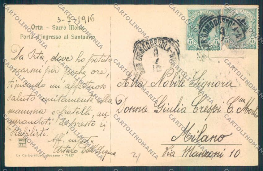 Verbania Orta cartolina ZQ7385 – retro
