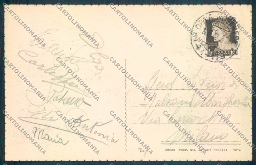 Verbania Orta cartolina ZQ7389 – retro