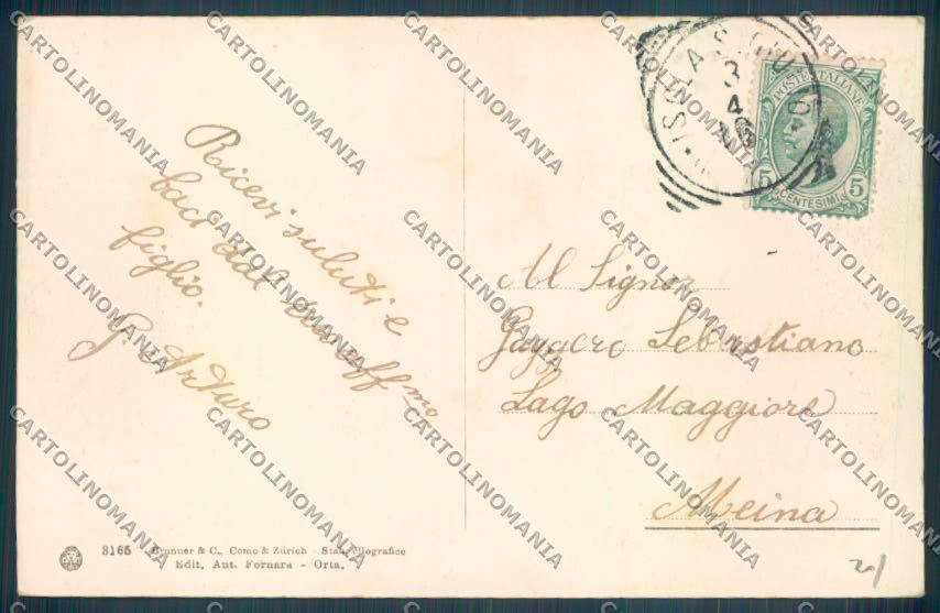 Verbania Orta cartolina ZQ7394 – retro
