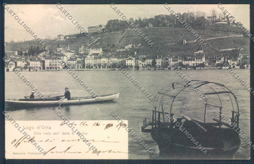 Verbania Orta Barca PIEGHINA cartolina ZQ7411 – fronte