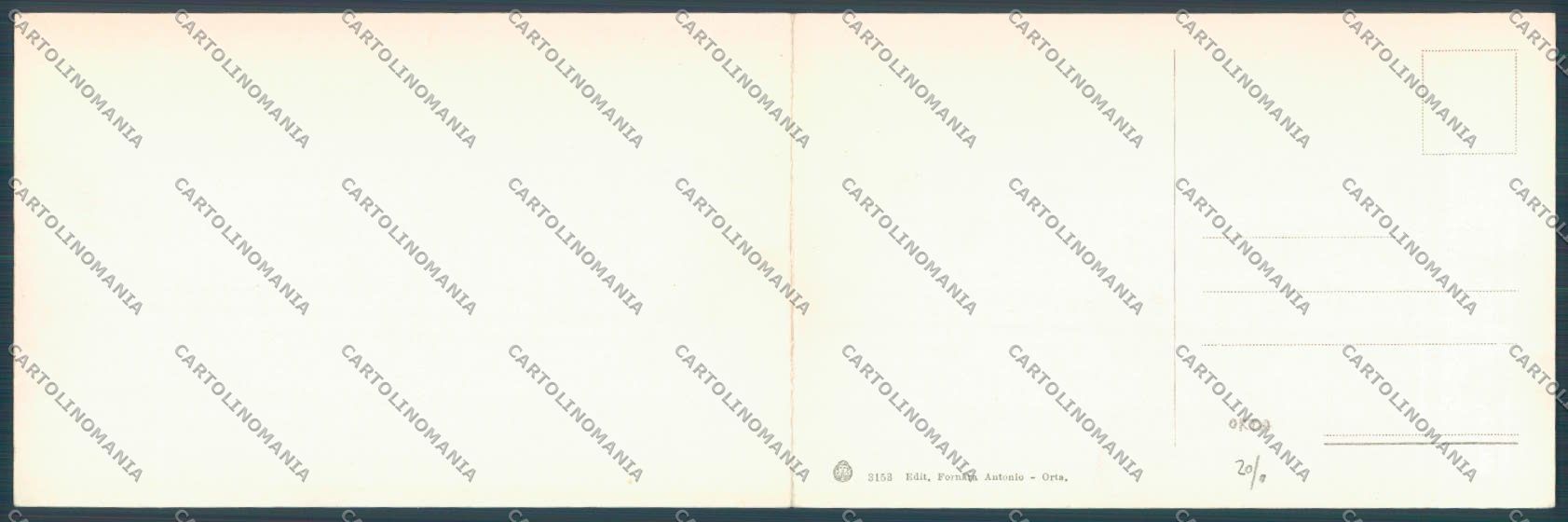 Verbania Orta Doppia cartolina ZQ7419 – retro