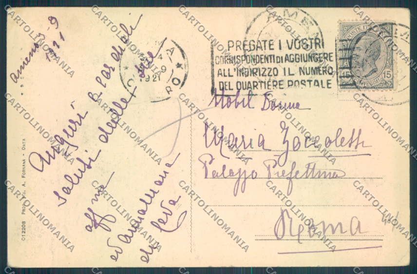 Verbania Orta cartolina ZQ7446 – retro