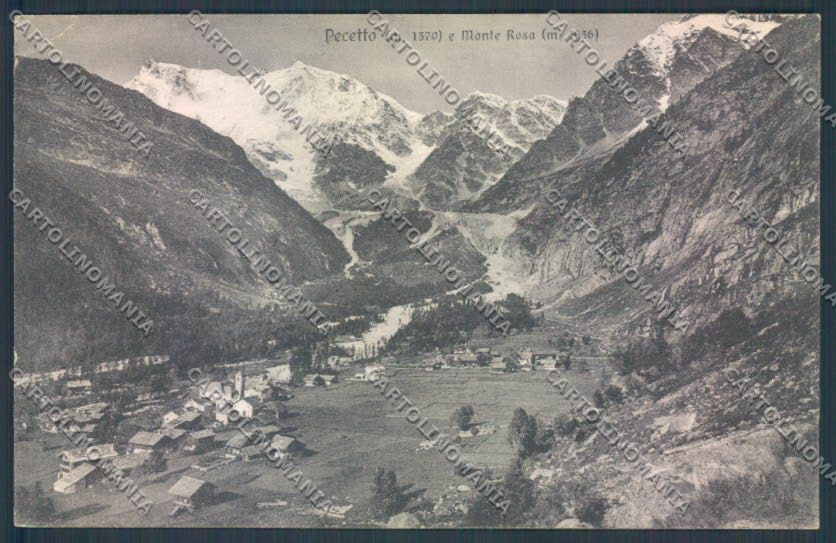 Verbania Macugnaga Monte Rosa PIEGA cartolina ZQ7456 – fronte