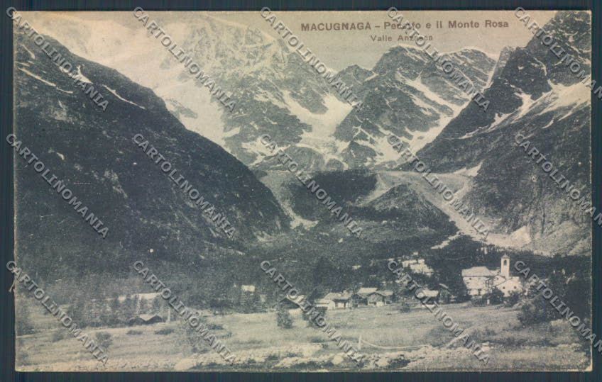 Verbania Macugnaga Monte Rosa cartolina ZQ7457 – fronte
