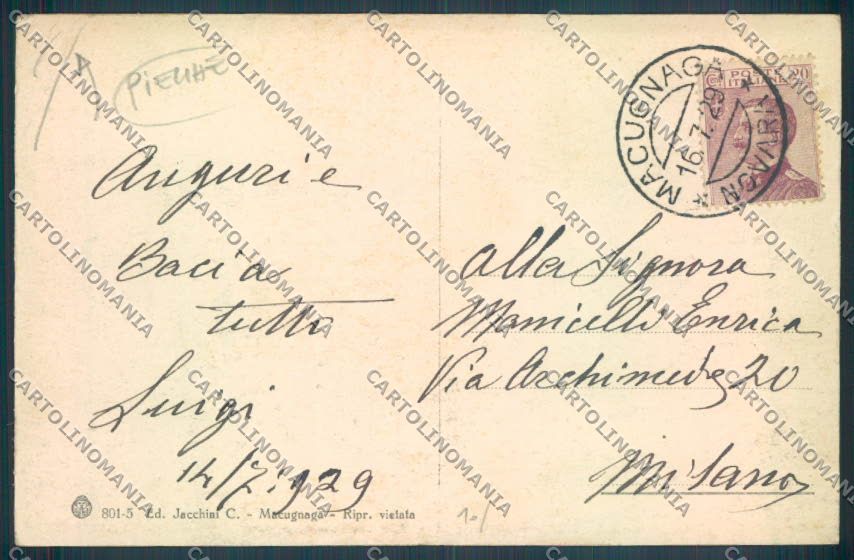 Verbania Macugnaga Monte Rosa PIEGHE cartolina ZQ7459 – retro