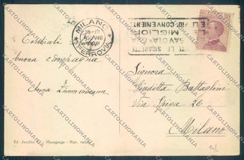 Verbania Macugnaga Monte Rosa cartolina ZQ7470 – retro