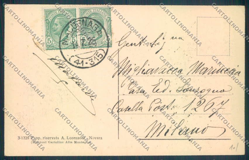 Verbania Macugnaga Monte Rosa cartolina ZQ7472 – retro
