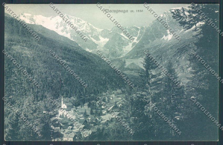 Verbania Macugnaga Monte Rosa cartolina ZQ7481 – fronte