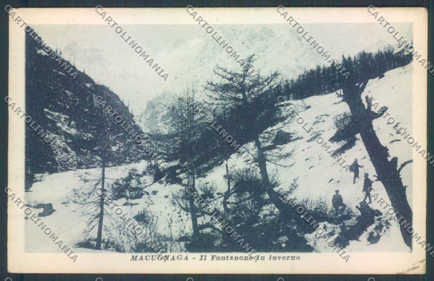 Verbania Macugnaga Nevicata cartolina ZQ7486 – fronte