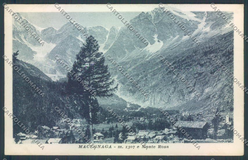 Verbania Macugnaga Monte Rosa PIEGA cartolina ZQ7487 – fronte