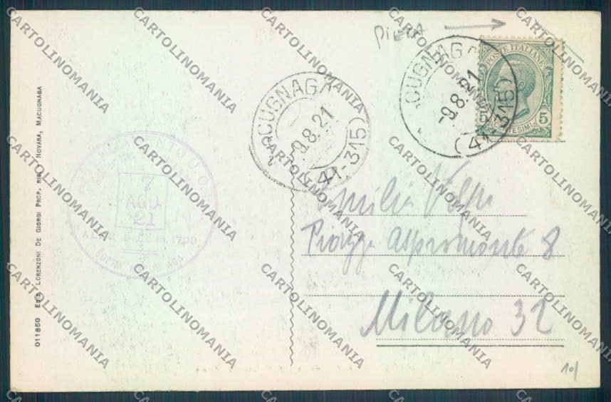 Verbania Macugnaga Monte Rosa PIEGA cartolina ZQ7487 – retro