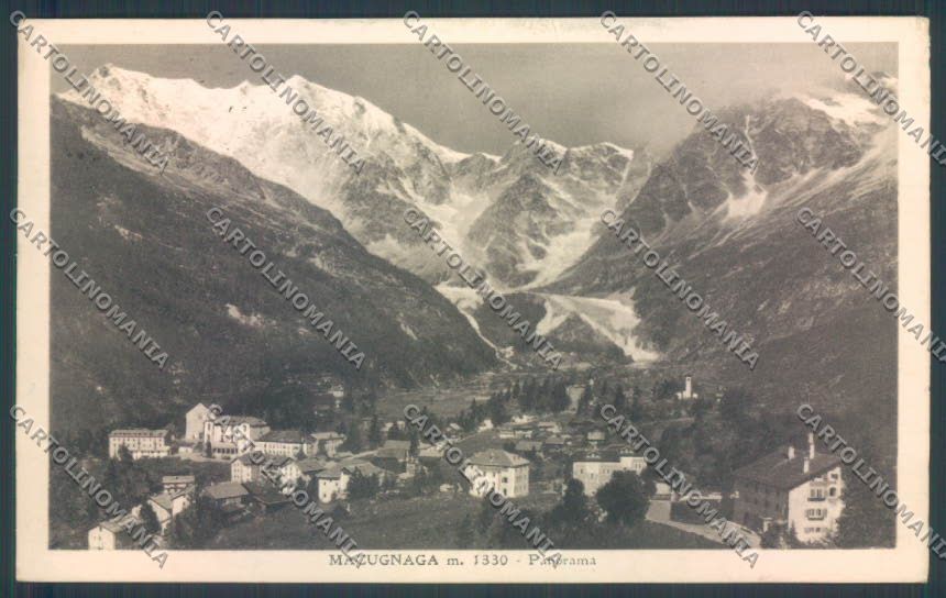 Verbania Macugnaga Monte Rosa PIEGA cartolina ZQ7488 – fronte