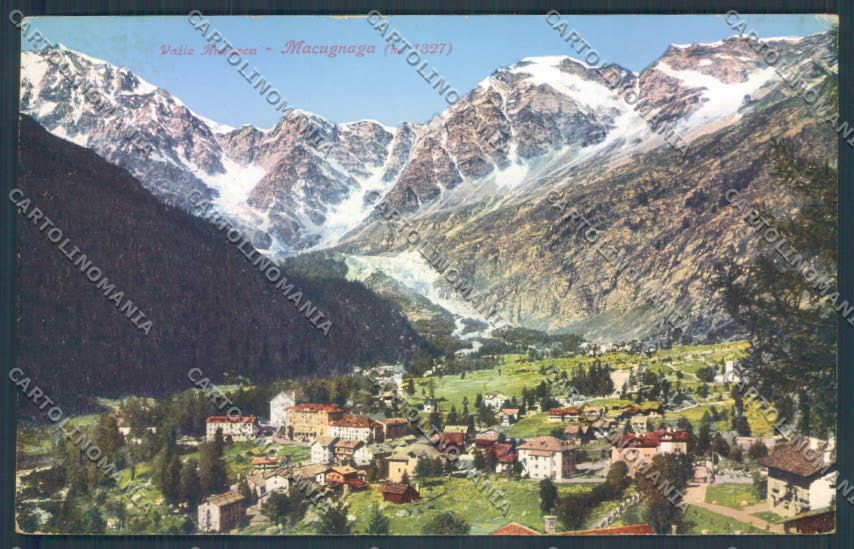 Verbania Macugnaga Monte Rosa cartolina ZQ7490 – fronte
