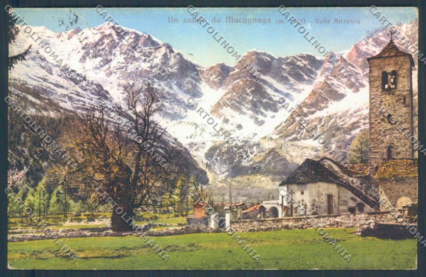 Verbania Macugnaga Monte Rosa ABRASA cartolina ZQ7491 – fronte