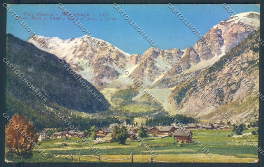 Verbania Macugnaga Monte Rosa cartolina ZQ7492 – fronte