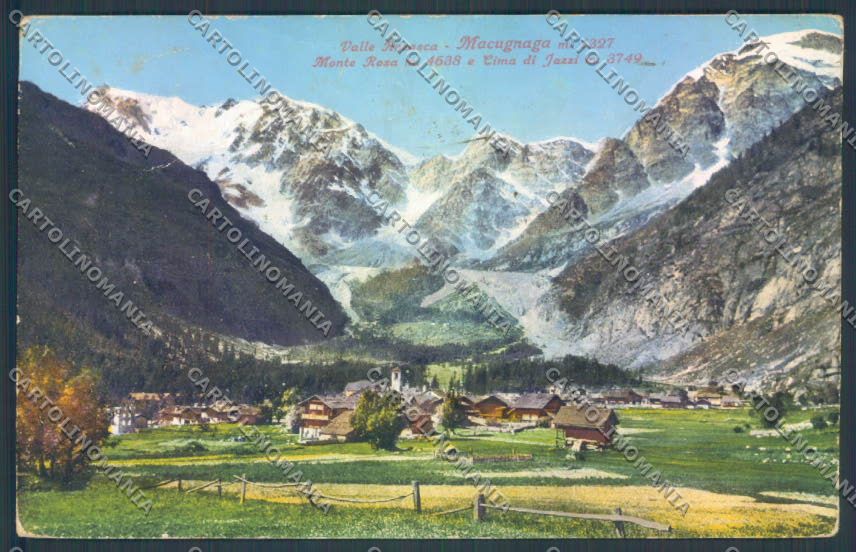 Verbania Macugnaga Monte Rosa PIEGHINE cartolina ZQ7510 – fronte