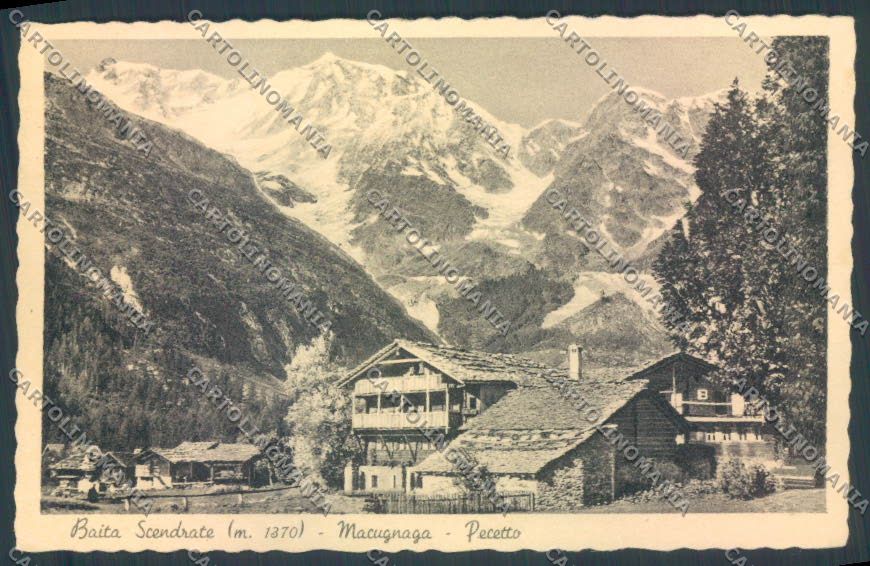 Verbania Macugnaga Monte Rosa cartolina ZQ7527 – fronte