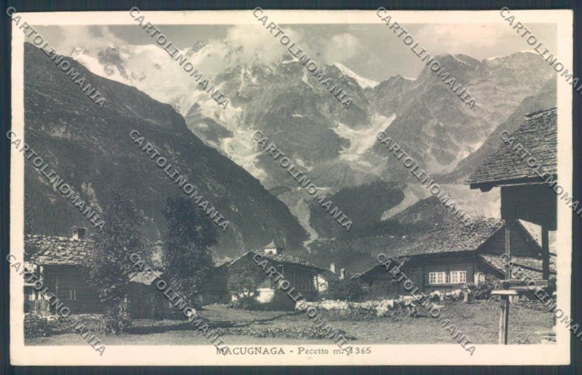 Verbania Macugnaga Monte Rosa cartolina ZQ7536 – fronte