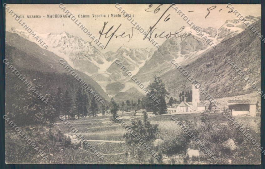 Verbania Macugnaga Monte Rosa cartolina ZQ7551 – fronte