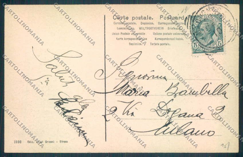 Verbania Macugnaga Monte Rosa cartolina ZQ7551 – retro