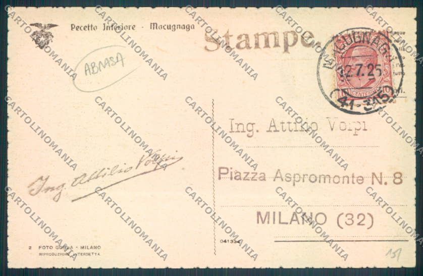 Verbania Macugnaga Monte Rosa Nevicata ABRASA cartolina ZQ7553 – retro