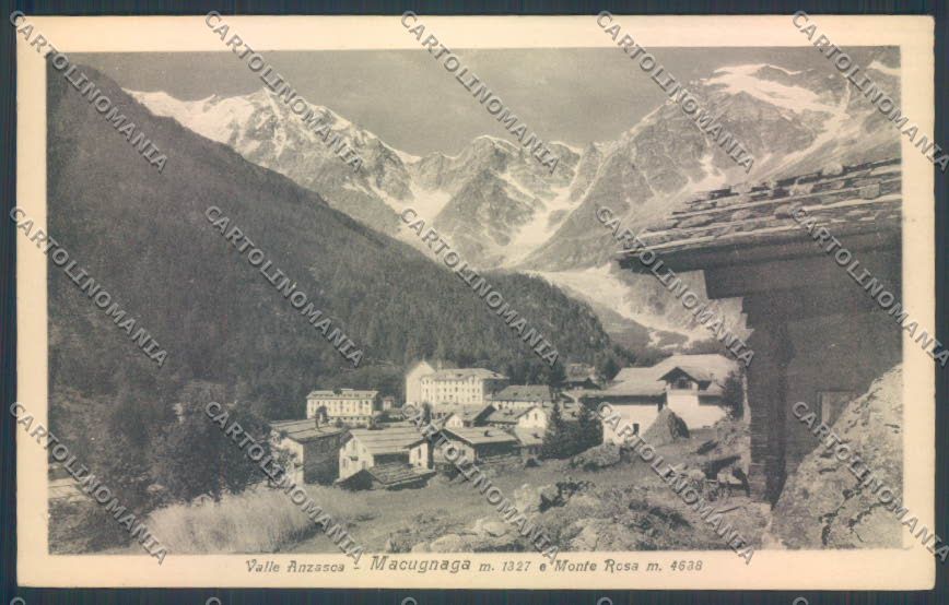 Verbania Macugnaga Monte Rosa cartolina ZQ7569 – fronte