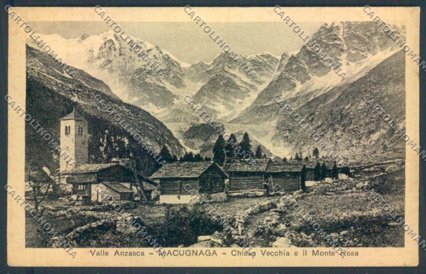 Verbania Macugnaga Monte Rosa cartolina ZQ7575 – fronte