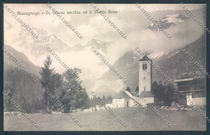 Verbania Macugnaga Monte Rosa PIEGA cartolina ZQ7582 – fronte
