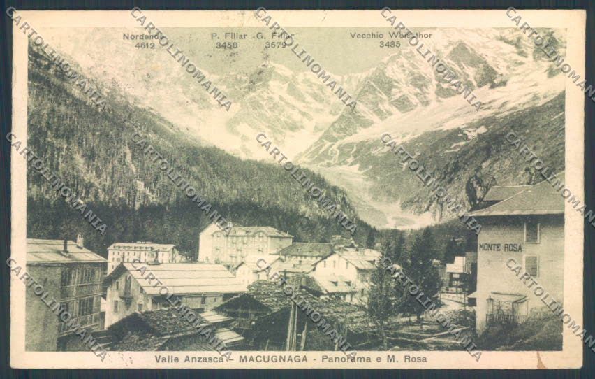 Verbania Macugnaga Monte Rosa cartolina ZQ7584 – fronte