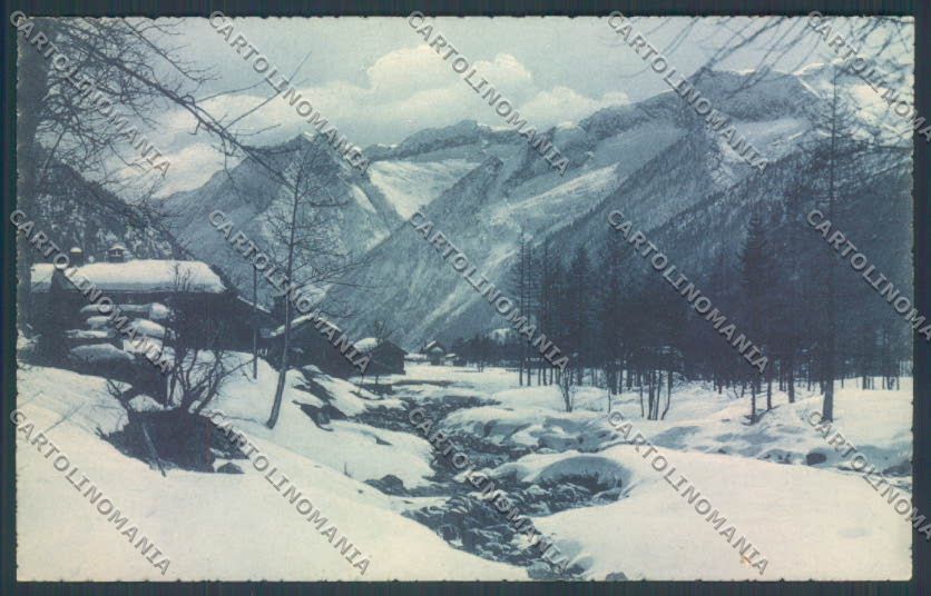 Verbania Macugnaga Nevicata cartolina ZQ7600 – fronte