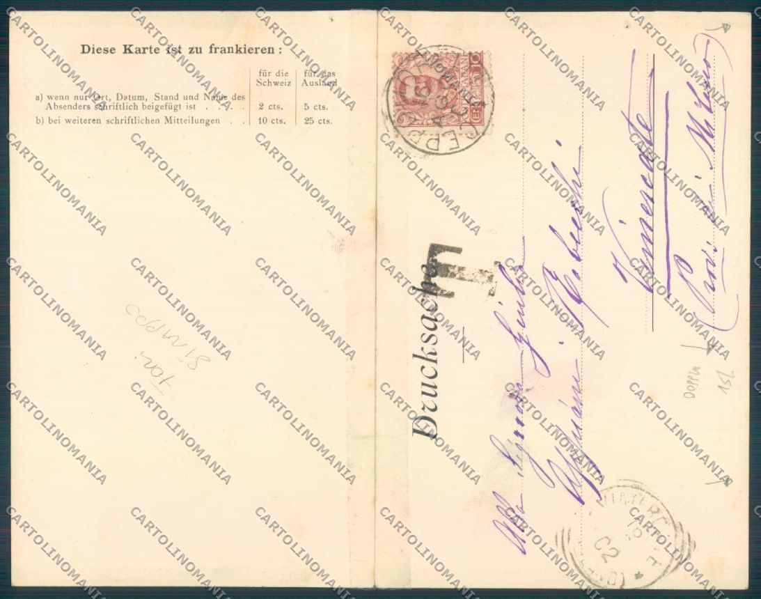 Verbania Macugnaga Monte Rosa Doppia FORI STRAPPO cartolina ZQ7606 – retro