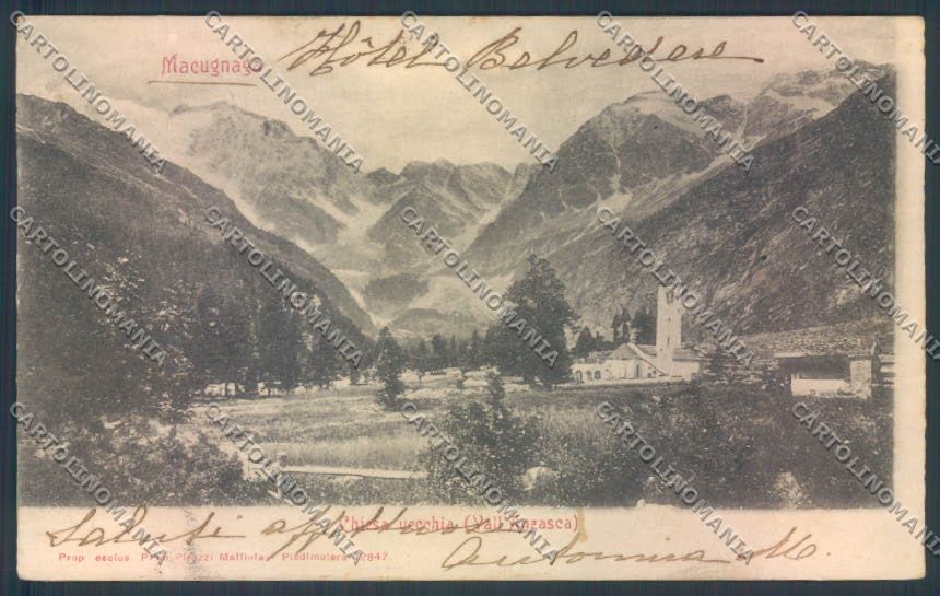 Verbania Macugnaga Monte Rosa cartolina ZQ7630 – fronte
