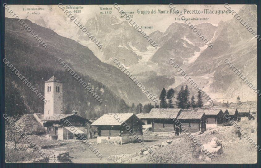 Verbania Macugnaga Monte Rosa cartolina ZQ7631 – fronte