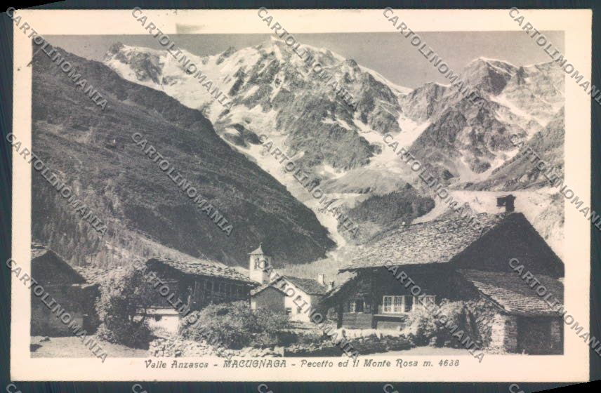 Verbania Macugnaga Monte Rosa cartolina ZQ7636 – fronte